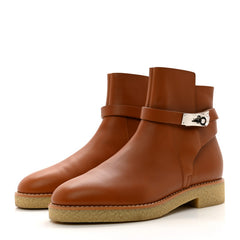 Hermes - Heritage Calfskin Follow Ankle Boots size 38.5
