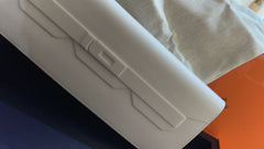 Hermes - Shadow Kelly Clutch - white