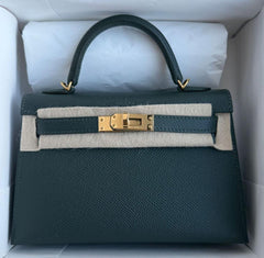Hermes - kelly 20 - mini vert mangrove”
