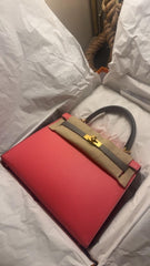 Hermes - vintage kelly 25 - rose azallae / gris