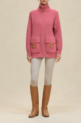 Hermes - wool knit cardigan - rose