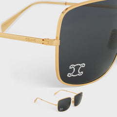 TRIOMPHE RHINESTONE 01 SUNGLASSES IN METAL WITH CRYSTALS