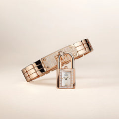 Hermes Kelly Diamond Mini model 16mm Rose gold Watch