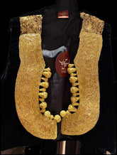 Mash X س ن دس - black velvet vest with big embroidery