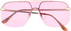 Mash X Nod - oversized clear sunglasses from LA - smoky pink