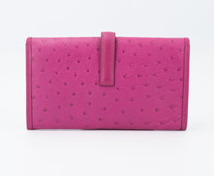 Hermes - Jige Duo Clutch bag Rose Purple (L3) Ostrich D