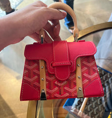 Goyard - Goyardine Canvas Fuchsia Saigon Structure Nano Palladium Hardware