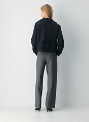 Aritzia - cropped trench coat - black