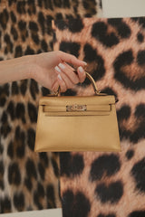 Hermes- MINI KELLY 20 DORÉ METALLIC CHÈVRE CHAMKILIGHT PERMABRASS HARDWARE