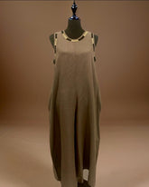 Shd X Mash - embroidery jumpsuit - Sand