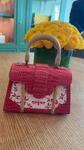 Goyard - exotic red crocodile embrodiery