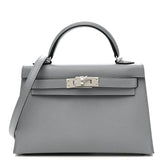 Hermes - kelly 20 Madame Calfskin Sellier Gris Pantin