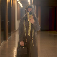 Shd X Mash - espresso embroidery besht blazer - crepe fabric