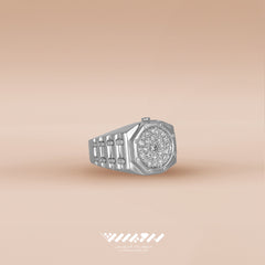 Mash SHOP X Aldarwish Qatar jewelry- white gold ring with diamond size 58