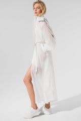 ALO YOGA - oversized trench coat - white