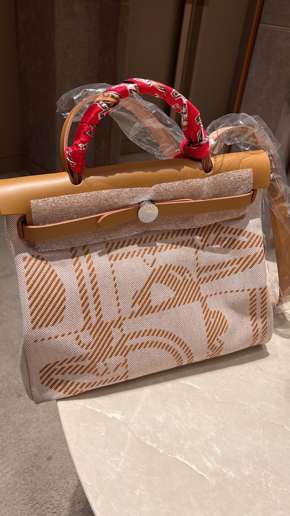 Hermes- new Herbag size 31 with scarf Brides Gala-Kuwait Fashion
