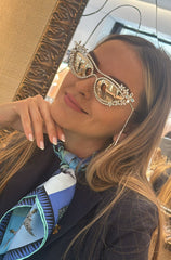 Tiffany Eyewear - gold Plated Metal Sunglasses with Mirrored Lenses - crystal