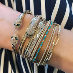 EF - Panther braclate - silver gold