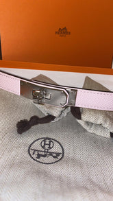 Hermes - kelly belt 18 - calfskin 09 mauve pale