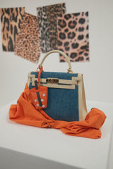 Hermes - kelly 25 vintage denim - nata