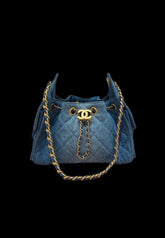 CHANEL - 25 SMALL HANDBAG
Washed Denim & Gold-Tone Metal
Blue