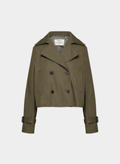Aritzia - cropped trench coat - Olive