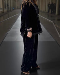 SHD X MASH - velvet tracksuit set ( jacket & pant) black