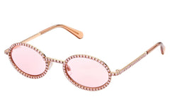 Swarovski - oval crystal sunglasses - pink