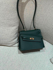 Hermes - kelly 20 en desordre Epsom - vert mangrove - GHW