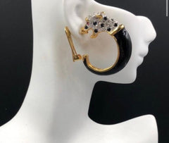 Kenneth jay lane panther eairngs