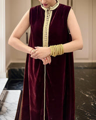 Shd X Mash - Maroon velvet kaftan