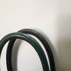 Hermes - Lizard birkin 25 blue - PHW