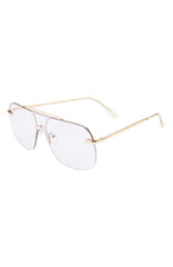 Mash X Nod - oversized clear sunglasses from LA - lilac tent