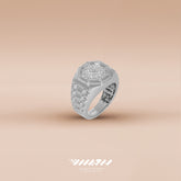 Mash SHOP X Aldarwish Qatar jewelry- white gold ring with diamond size 58