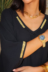 SHD X MASH SHOP - simple kaftan - black