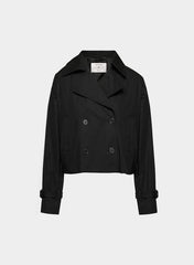 Aritzia - cropped trench coat - black
