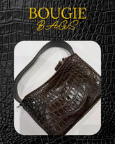 Bougie Bags - the real crocodile 🐊 -shoulder / cross - black - with strap