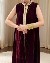 Shd X Mash - Maroon velvet kaftan