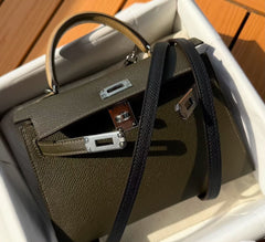 Hermes - Mini K20 Tricolor Vert loden / Dune / Black Epsom Phw G