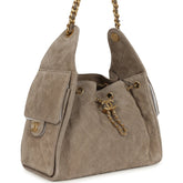 Chanel - small 25 dark grey saude