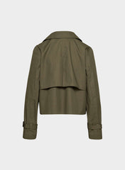 Aritzia - cropped trench coat - Olive