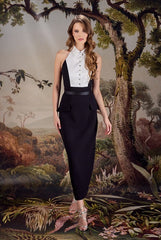 Mash X Allure - white shirt sleevless dress