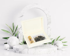 Hanadi alkhamees - box of 1/4 majmoaa + 2 tola Mori bukhoor