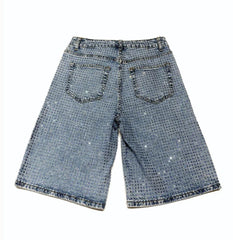 R22 - rhainestone denim short