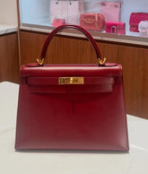 Hermes - Kelly 28 box leather vintage