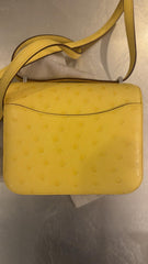 Hermes - Constance 18 ostrich Jaunt citron
