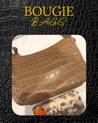 Bougie Bags - the real crocodile 🐊 -shoulder / cross - Sand - with strap