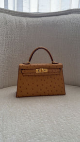 Hermes - kelly 20 ostrich gold
