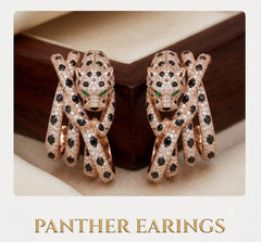 Mash - panther earrings ( black & white diamond 💎