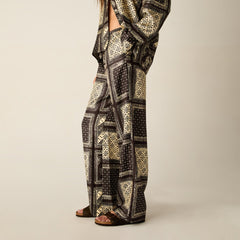 Kith - Block Print shirt and pant silk set